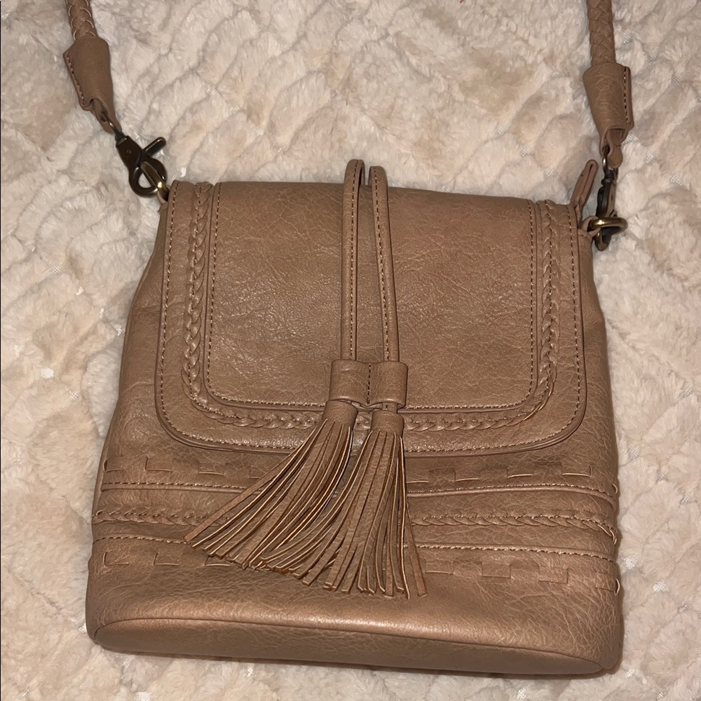 Antik Kraft Elegant Tan Leather Crossbody Bag
